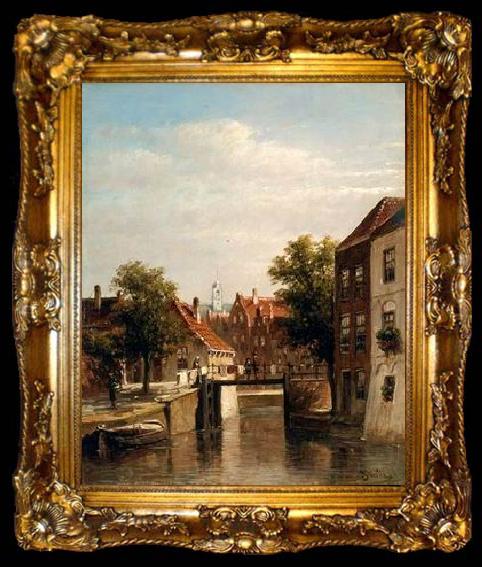 framed  unknow artist European city landscape, street landsacpe, construction, frontstore, building and architecture.057, ta009-2